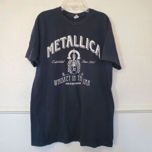 Metallica T-Shirt Whiskey In The Jar Size Large Black 100% Cotton 2005